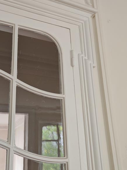 Pair of Napoleon III-style double doors with small glazed panels Pair of Napoleon III-style double doors with small glazed panels-8