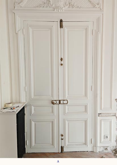 Pair of molded double doors Pair of molded double doors-1