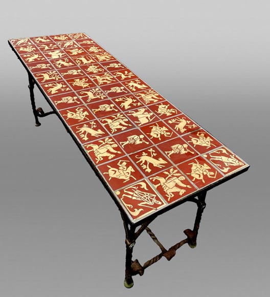 Cast iron table in Neo-Gothic style, 19th century Cast iron table in Neo-Gothic style, 19th century-3