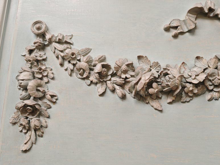 Napoleon III style trumeau in wood adorned with a garland of flowers Napoleon III style trumeau in wood adorned with a garland of flowers-4