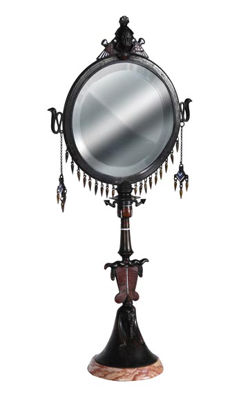 Giuseppe PARVIS (attributed to), Egyptian Revival Mirror, circa 1900 Giuseppe PARVIS (attributed to), Egyptian Revival Mirror, circa 1900-3