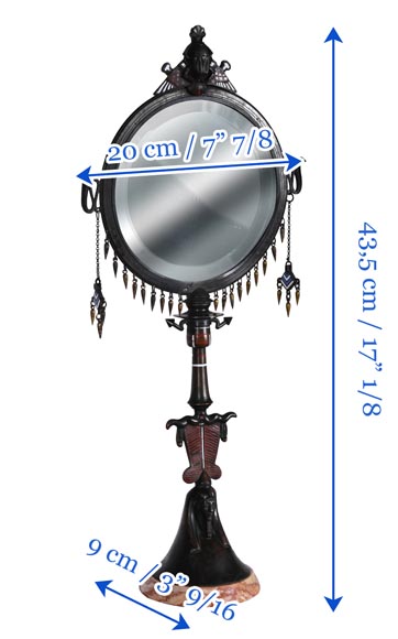 Giuseppe PARVIS (attributed to), Egyptian Revival Mirror, circa 1900 Giuseppe PARVIS (attributed to), Egyptian Revival Mirror, circa 1900-12