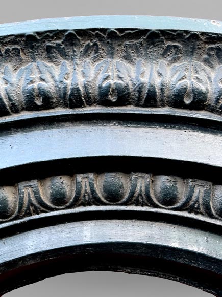 Cast Iron Window Frame, Napoleon III Style, 19th Century Cast Iron Window Frame, Napoleon III Style, 19th Century-1