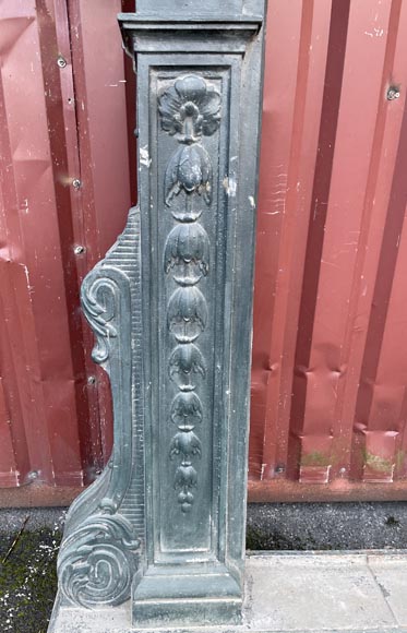 Cast Iron Window Frame, Napoleon III Style, 19th Century Cast Iron Window Frame, Napoleon III Style, 19th Century-4