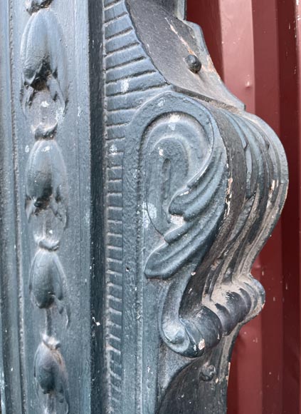 Cast Iron Window Frame, Napoleon III Style, 19th Century Cast Iron Window Frame, Napoleon III Style, 19th Century-6