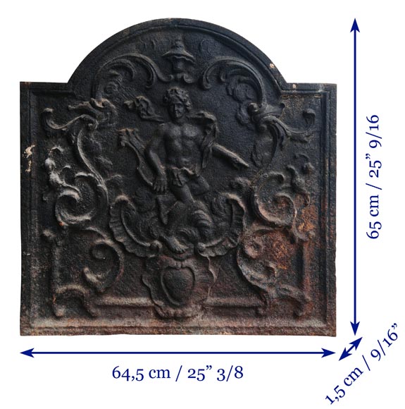 Louis XV style fireback with representation of Apollo Louis XV style fireback with representation of Apollo-7