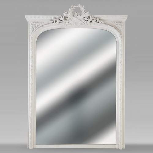 Louis XVI style trumeau surmounted by a quiver and torch