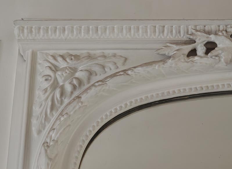 Louis XVI style trumeau surmounted by a quiver and torch Louis XVI style trumeau surmounted by a quiver and torch-2