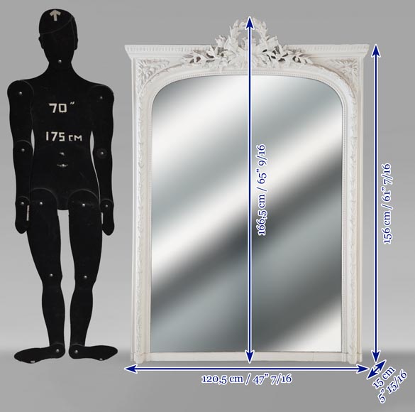 Louis XVI style trumeau surmounted by a quiver and torch Louis XVI style trumeau surmounted by a quiver and torch-5