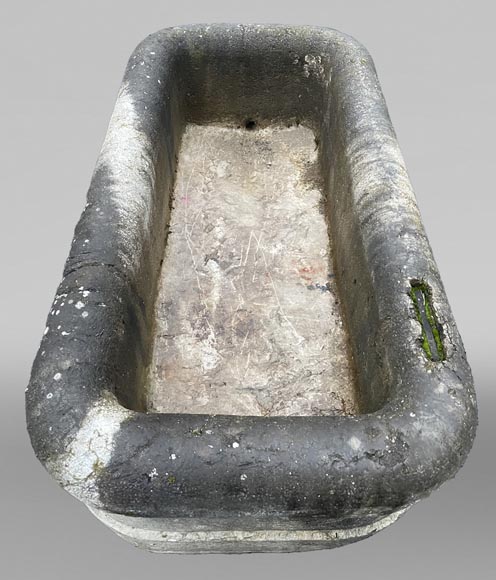 A large antique carved stone watering trough A large antique carved stone watering trough-2