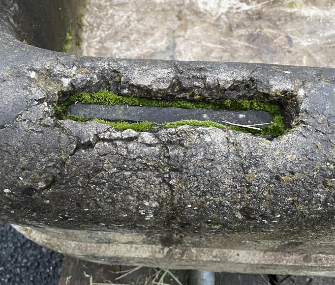 A large antique carved stone watering trough A large antique carved stone watering trough-5