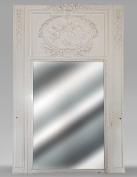 Louis XVI-style trumeau with musical instruments Louis XVI-style trumeau with musical instruments-0