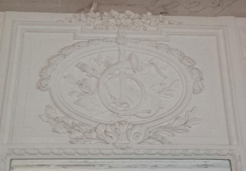 Louis XVI-style trumeau with musical instruments Louis XVI-style trumeau with musical instruments-1