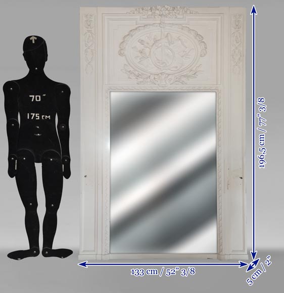 Louis XVI-style trumeau with musical instruments Louis XVI-style trumeau with musical instruments-5