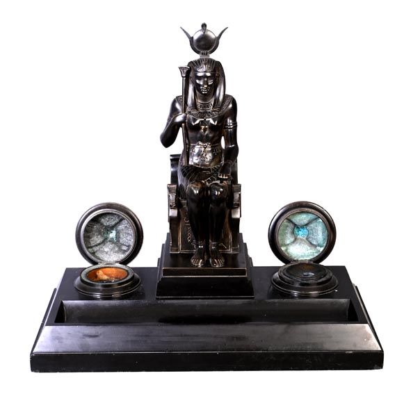 Napoleon III Inkwell with Egyptian Inspiration, late 19th Century Napoleon III Inkwell with Egyptian Inspiration, late 19th Century-2