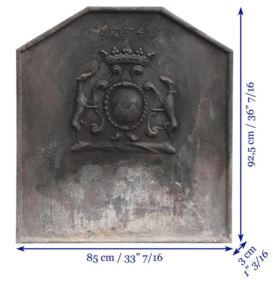 Fireback with yews, 1774 Fireback with yews, 1774-7