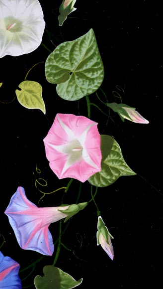 Julien-Nicolas RIVART, Napoleon III Style Gueridon by Julien-Nicolas RIVART – Floral Marquetry on Marble Top Julien-Nicolas RIVART, Napoleon III Style Gueridon by Julien-Nicolas RIVART – Floral Marquetry on Marble Top-2