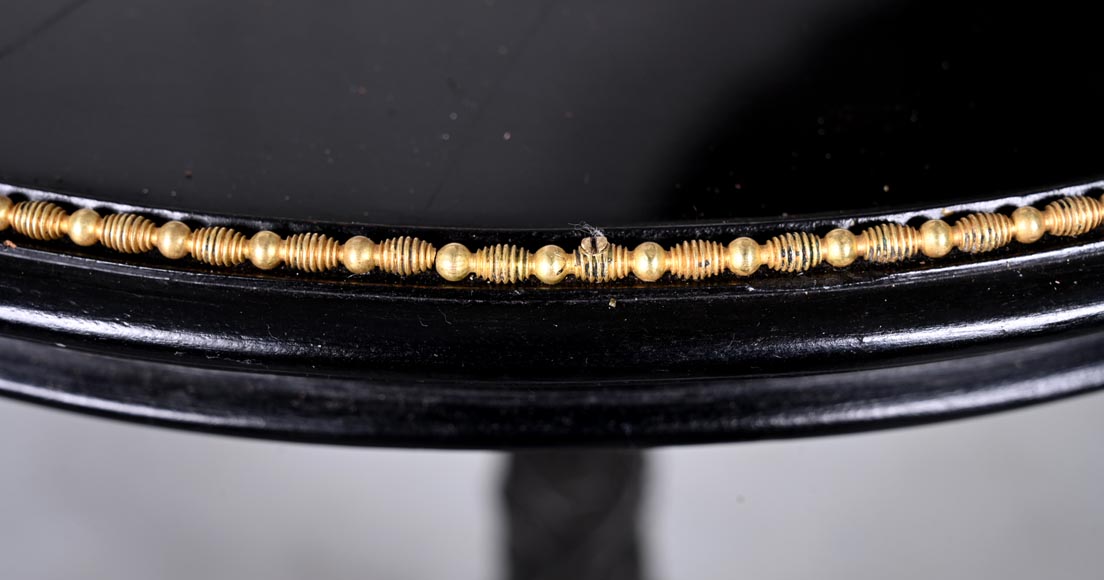 Julien-Nicolas RIVART, Napoleon III Style Gueridon by Julien-Nicolas RIVART – Floral Marquetry on Marble Top Julien-Nicolas RIVART, Napoleon III Style Gueridon by Julien-Nicolas RIVART – Floral Marquetry on Marble Top-5