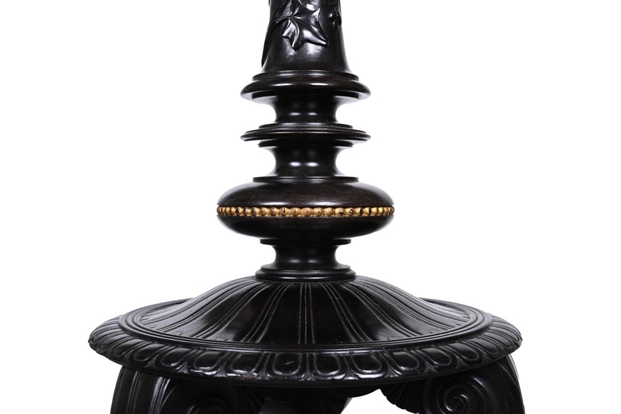 Julien-Nicolas RIVART, Napoleon III Style Gueridon by Julien-Nicolas RIVART – Floral Marquetry on Marble Top Julien-Nicolas RIVART, Napoleon III Style Gueridon by Julien-Nicolas RIVART – Floral Marquetry on Marble Top-8