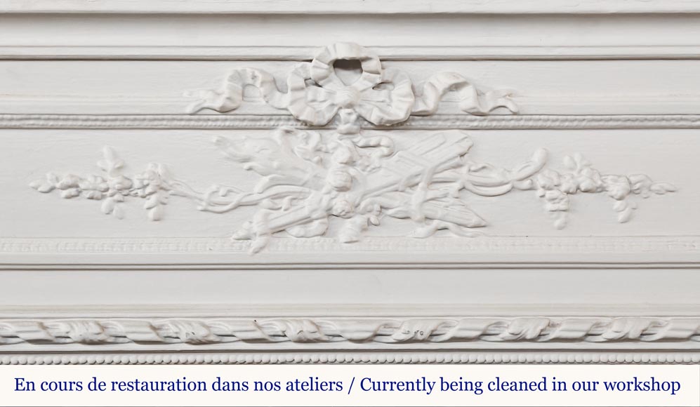 Small Louis XVI style trumeau decorated with a ribbon Small Louis XVI style trumeau decorated with a ribbon-1