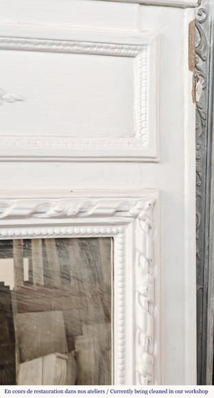 Small Louis XVI style trumeau decorated with a ribbon Small Louis XVI style trumeau decorated with a ribbon-2