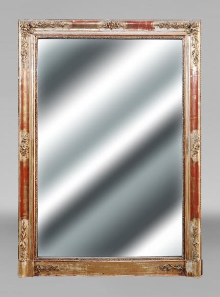 Louis Philippe period trumeau with floral and plant decoration Louis Philippe period trumeau with floral and plant decoration-0