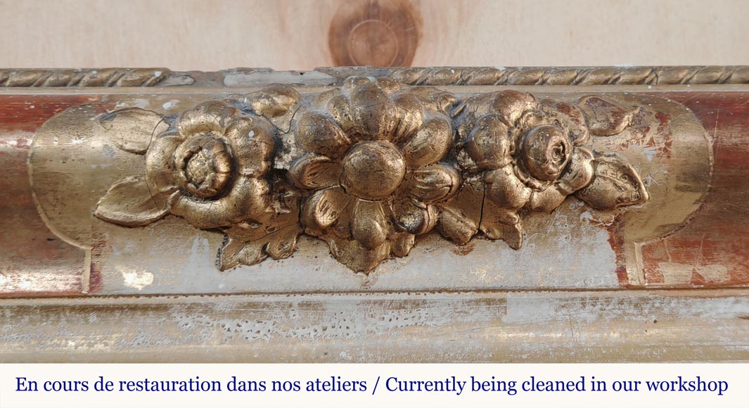 Louis Philippe period trumeau with floral and plant decoration Louis Philippe period trumeau with floral and plant decoration-1