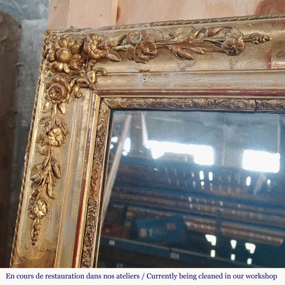 Louis Philippe period trumeau with floral and plant decoration Louis Philippe period trumeau with floral and plant decoration-2