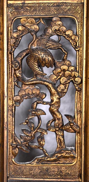 Maison MARNYHAC (attrib.) – Gilt bronze openwork mirror with Vietnamese-style decoration Maison MARNYHAC (attrib.) – Gilt bronze openwork mirror with Vietnamese-style decoration-8