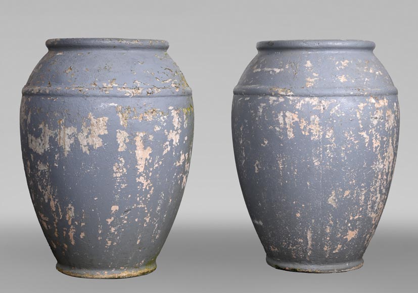 Willy Guhl, Pair of Fibre Cement Urn-Shaped Planters, 1950s-1960s Willy Guhl, Pair of Fibre Cement Urn-Shaped Planters, 1950s-1960s-0