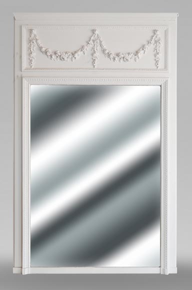 Louis XVI style trumeau decorated with a garland of flowers Louis XVI style trumeau decorated with a garland of flowers-0