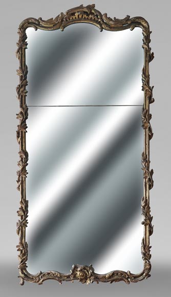 Louis XV period trumeau with olive garland, in carved wood Louis XV period trumeau with olive garland, in carved wood-0