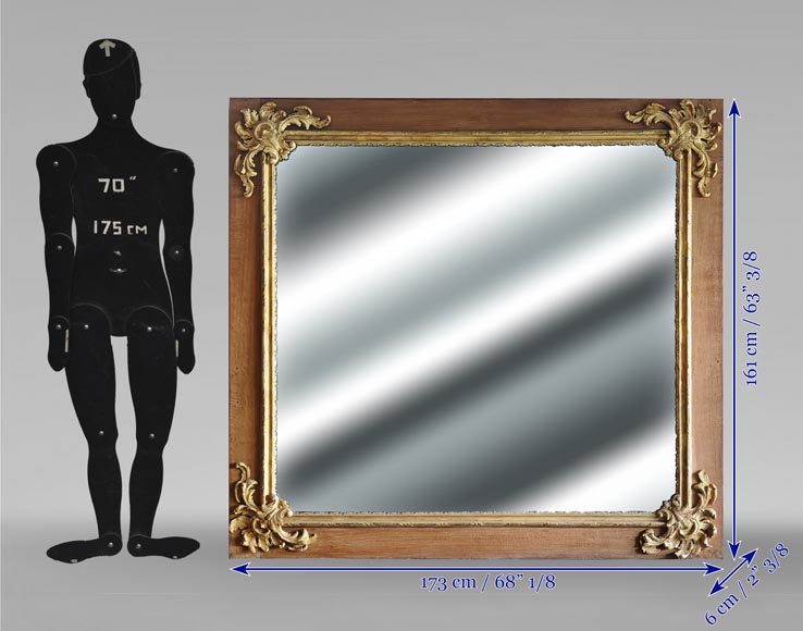 Modern Napoleon III style trumeau with gilded palmet Modern Napoleon III style trumeau with gilded palmet-5