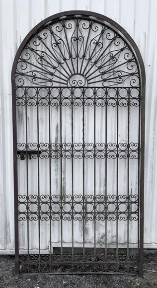 Three Opening Wrought Iron Gates with Frames – Circa 1850 Three Opening Wrought Iron Gates with Frames – Circa 1850-1