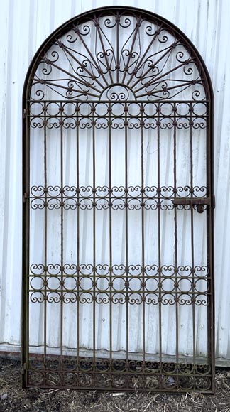 Three Opening Wrought Iron Gates with Frames – Circa 1850 Three Opening Wrought Iron Gates with Frames – Circa 1850-2