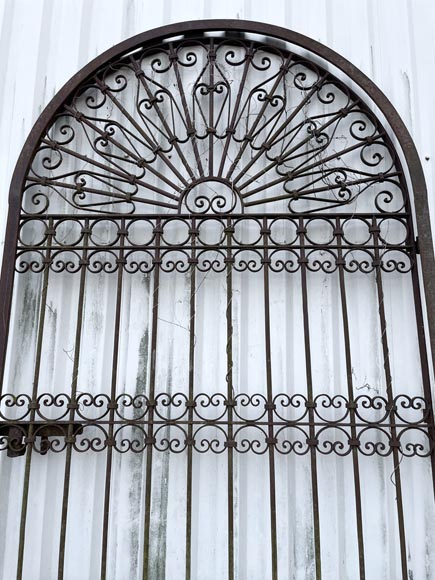 Three Opening Wrought Iron Gates with Frames – Circa 1850 Three Opening Wrought Iron Gates with Frames – Circa 1850-4
