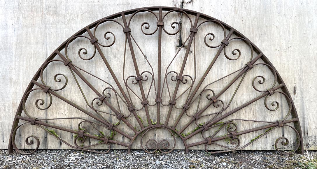 Three Opening Wrought Iron Gates with Frames – Circa 1850 Three Opening Wrought Iron Gates with Frames – Circa 1850-5