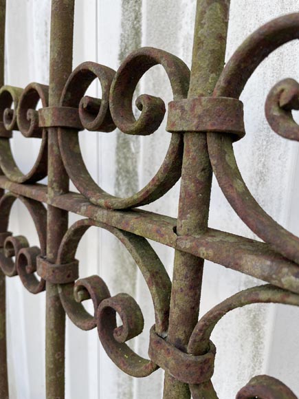 Three Opening Wrought Iron Gates with Frames – Circa 1850 Three Opening Wrought Iron Gates with Frames – Circa 1850-7