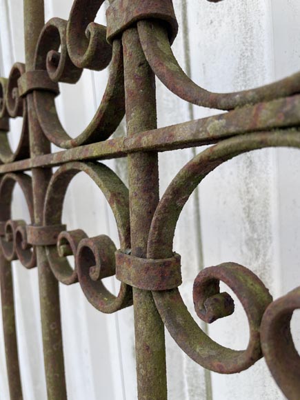 Three Opening Wrought Iron Gates with Frames – Circa 1850 Three Opening Wrought Iron Gates with Frames – Circa 1850-8