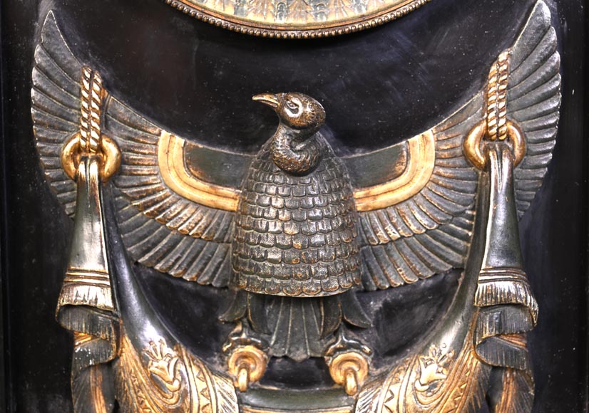 Emile Hébert and Georges Servant, Egyptian Revival Clock, 19th Century Emile Hébert and Georges Servant, Egyptian Revival Clock, 19th Century-12