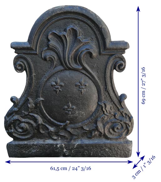 Small Louis XV period plaque with fleurs-de-lis and palmettes Small Louis XV period plaque with fleurs-de-lis and palmettes-7