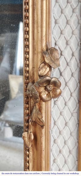 Napoleon III style trumeau, two-tone gilded and painted Napoleon III style trumeau, two-tone gilded and painted-7