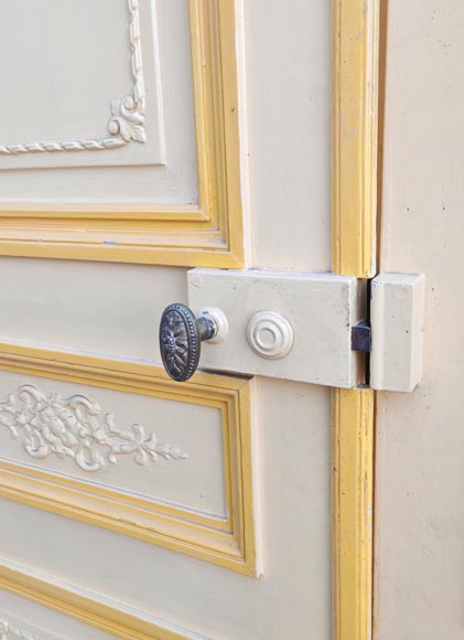 Pair of Louis XVI style double doors in carved wood Pair of Louis XVI style double doors in carved wood-3