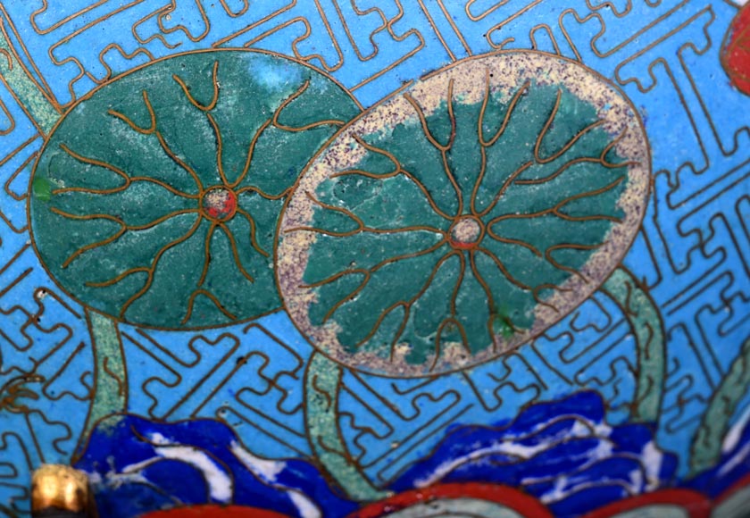 Cloisonné and Bronze Vase, Signed BARBEDIENNE, in the Style of Édouard LIÈVRE Cloisonné and Bronze Vase, Signed BARBEDIENNE, in the Style of Édouard LIÈVRE-8