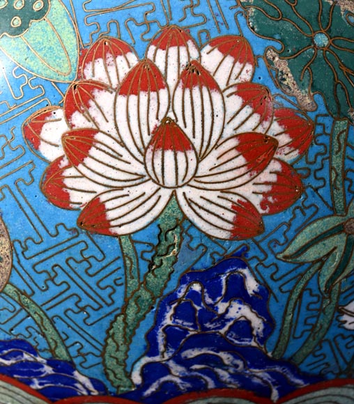 Cloisonné and Bronze Vase, Signed BARBEDIENNE, in the Style of Édouard LIÈVRE Cloisonné and Bronze Vase, Signed BARBEDIENNE, in the Style of Édouard LIÈVRE-9