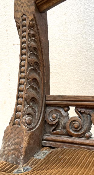 Eugène GRASSET (designer) and FULGRAFF (cabinetmaker), set of 6 carved oak chairs, Paris, 1880–1885 Eugène GRASSET (designer) and FULGRAFF (cabinetmaker), set of 6 carved oak chairs, Paris, 1880–1885-7