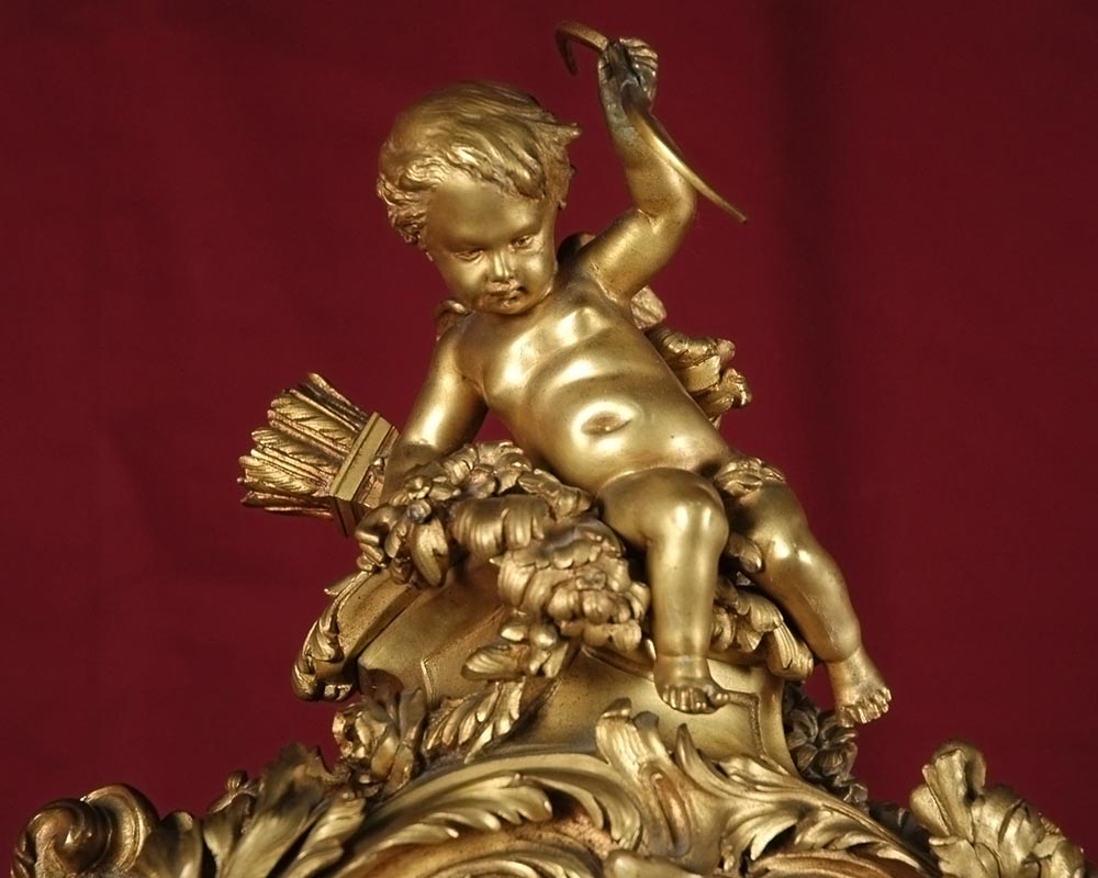 Léon MESSAGÉ (1842-1901) (att. to) -  Clock with Cupidon Léon MESSAGÉ (1842-1901) (att. to) -  Clock with Cupidon-2