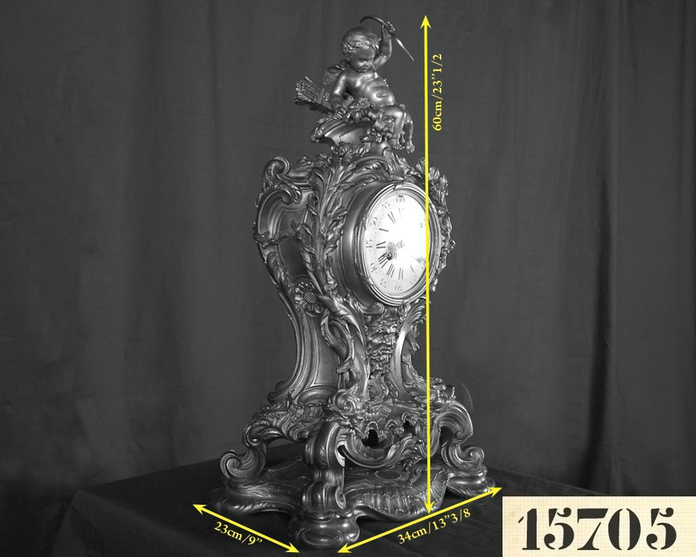 Léon MESSAGÉ (1842-1901) (att. to) -  Clock with Cupidon Léon MESSAGÉ (1842-1901) (att. to) -  Clock with Cupidon-5