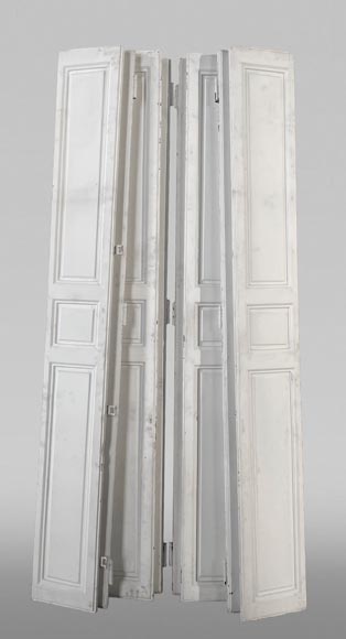 Two pairs of antique oak shutters Two pairs of antique oak shutters-2