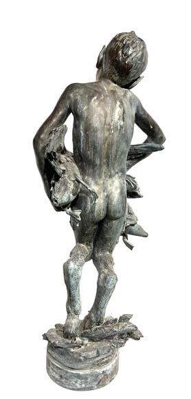 Bronze Fountain Sculpture, Italy, 19th Century Satyr Holding Ducks Bronze Fountain Sculpture, Italy, 19th Century Satyr Holding Ducks-2